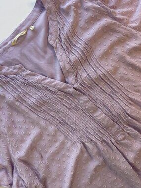 Soft Surroundings Lavender Bohemian Offshore Pintuck Textured Tunic Top Size 3X